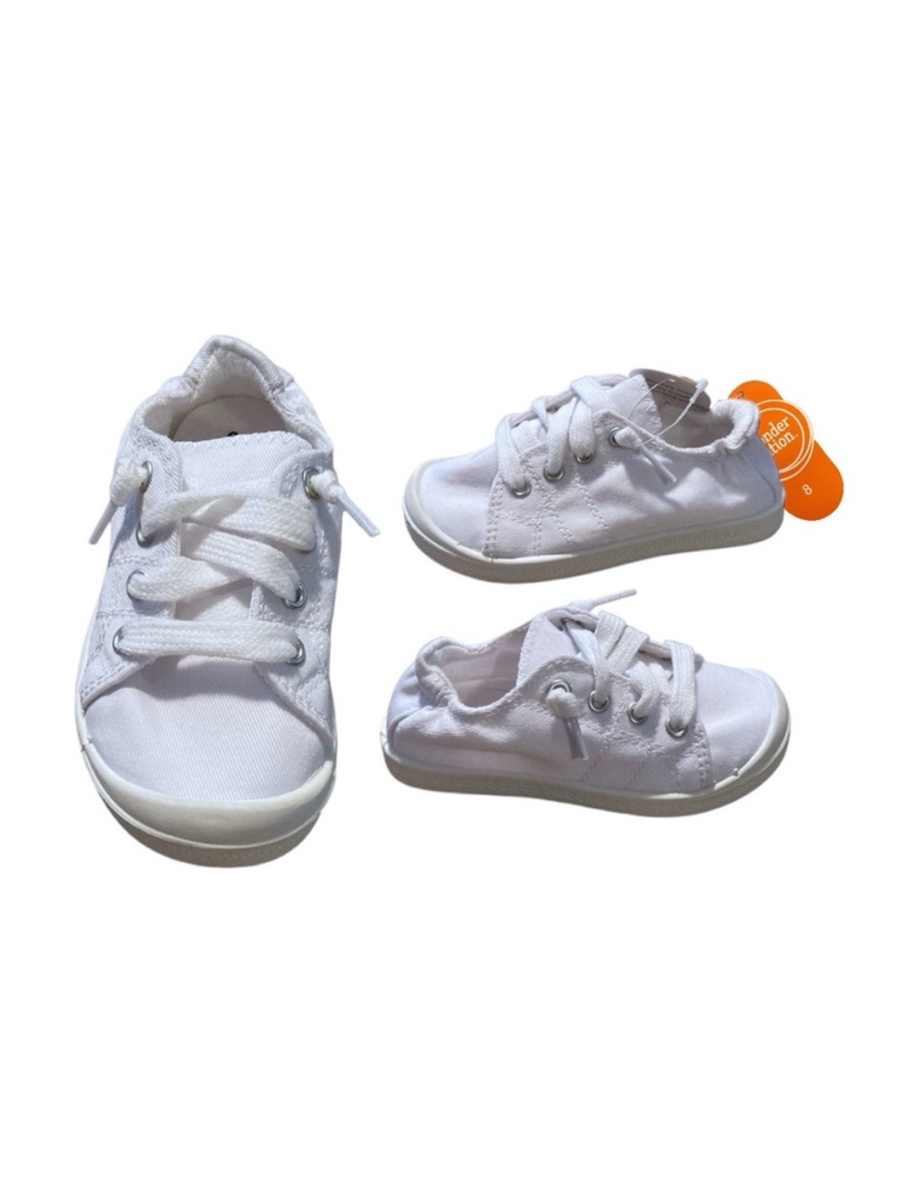 Wonder Nation Canvas Casual Bump Toe Sneakers